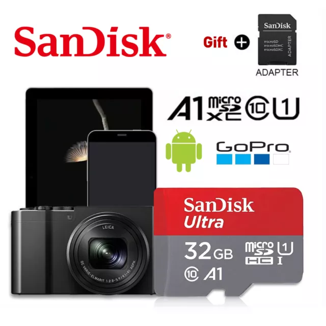 1Pcs SanDisk Ultra 32GB Micro SD Card Class10 Camera Phone TF High Speed Memory