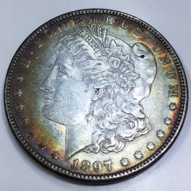 1897 Morgan Silver Dollar Beautiful High Grade Coin Nice Toning