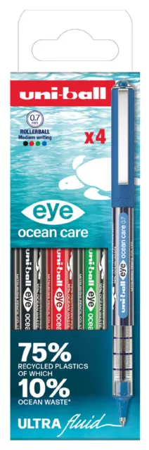 uni-ball Tintenroller eye ocean care 0.7 4er Etui