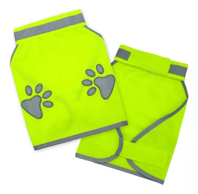 Bordi Terrier Hi Vis Cane Cappotto TAGLIA S Alta Visibilità Pet Sicurezza Gilet