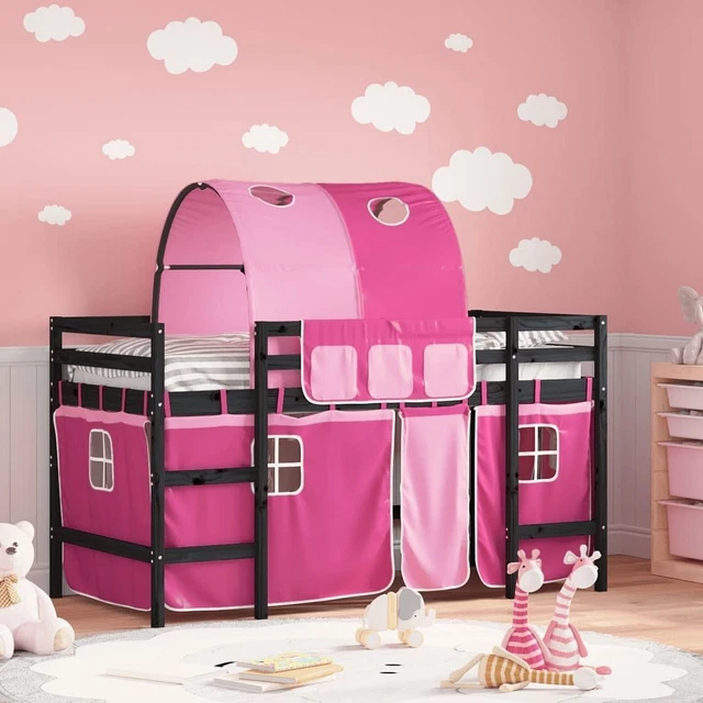 VIDAXL KIDS' LOFT Bed with Tunnel without Mattress Pink 80x200cm £277.