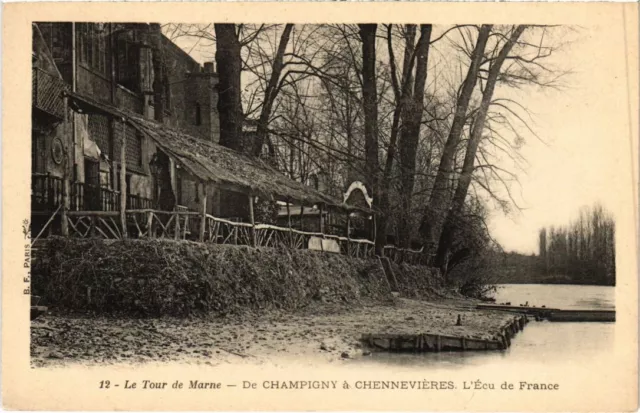CPA AK Chennevieres Champigny a Chennevieres L'Ecu de France FRANCE (1282443)
