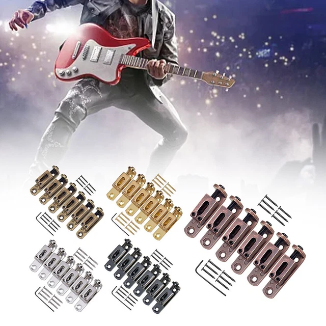 Lot de 6 selles de chevalet de rechange pour guitare électrique Lot de 6 selles de chevalet de rechange pour guitare électrique