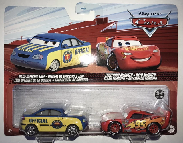 RACE OFFICIAL TOM & ERROR No Tampo Lightning McQueen Sealed 2pack