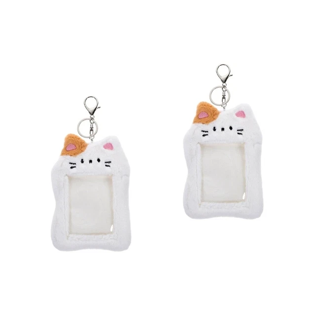 2x Fluffy Plush Postcards Sleeve Cartoon Cards Cover for Decor Gift