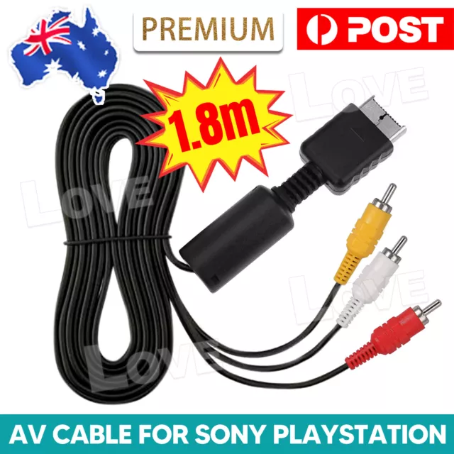 TV AV RCA Audio & Video Cable for SONY Playstation 1 2 3 PS1 PS2 PS3 Lead Cord