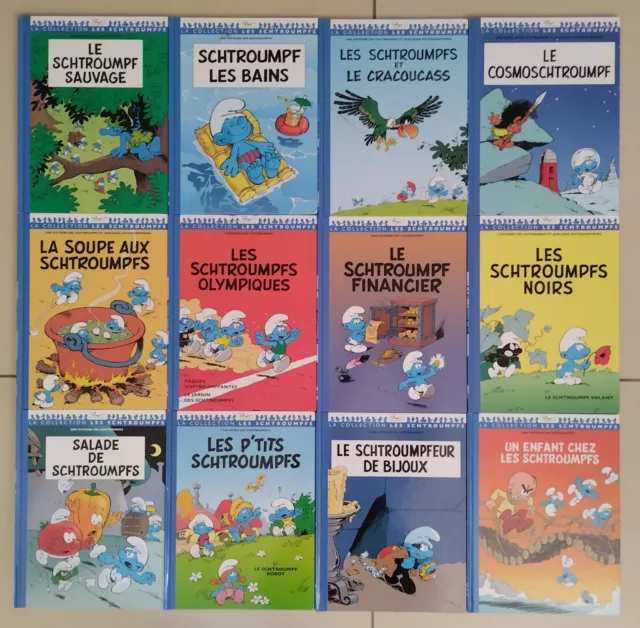 Lot de 12 BD Les Schtroumpfs La Collection