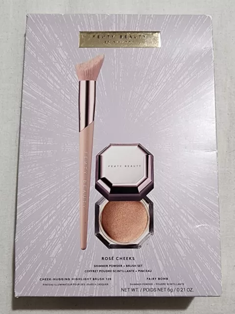 *Sealed Fenty Beauty Rihanna Rose Cheeks Fairy Bomb Shimmer Powder + Brush Set*