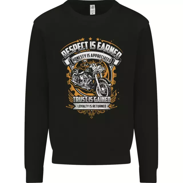 Felpa Maglione Maglione Moto Moto Biker Moto Respect Earned