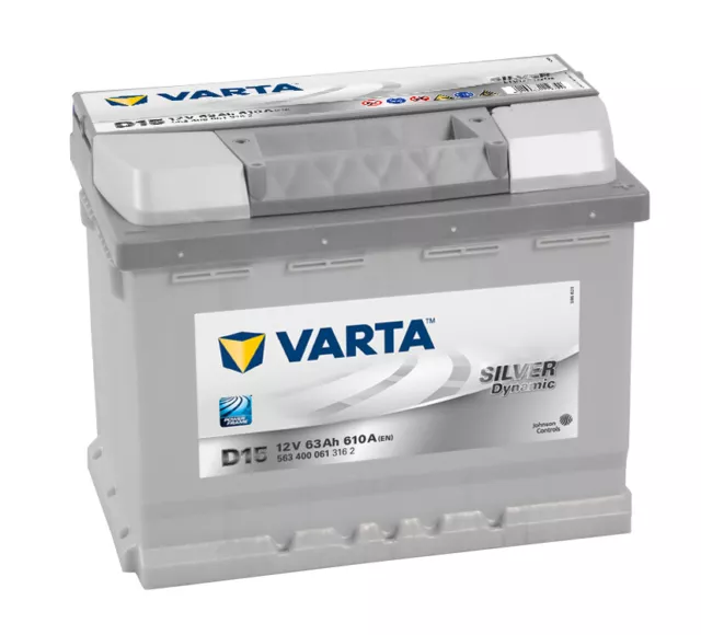 VARTA D15 Silver Dynamic 63Ah 610A Autobatterie 563 400 061 inkl. 7,50 € Pfand