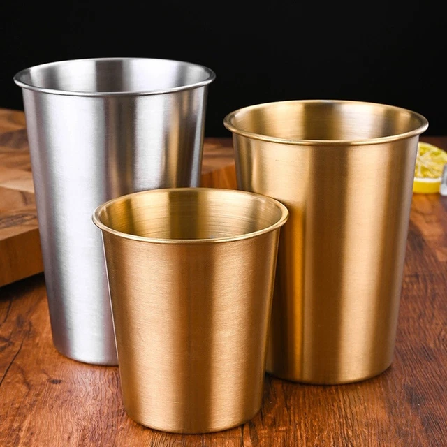 240-500 ml taza de cerveza de acero inoxidable taza para acampar fiesta café whisky