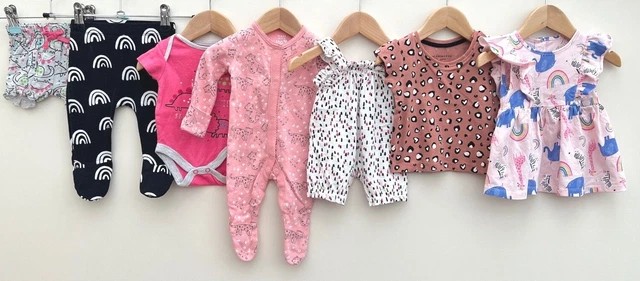 Pacchetto di abbigliamento per bambine età 0-3 mesi George F&F Primark