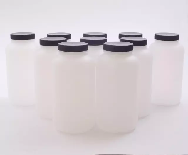 Round Wide Mouth Bottles, with screw cap, 500ml, 10 bottles