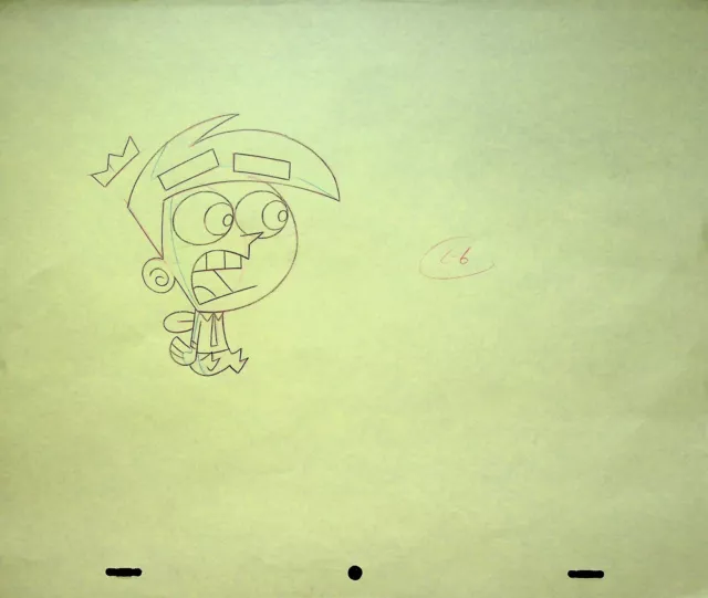 The Fairly OddParents Production Hand Drawn Animation Layout Art Nickelodeon
