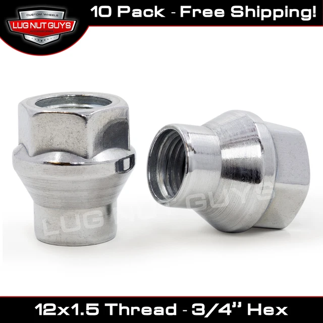 10 OPEN END ET Style Bulge Acorn Conical Lug Nuts 12x1.5 Pontiac