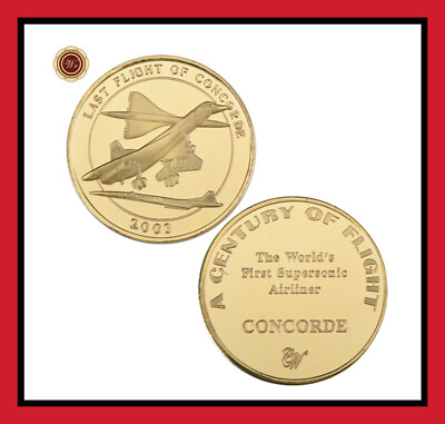 Médaille Concorde 1969-2003 Ultime Vol Vers Filton London 110 gr 70 mm 