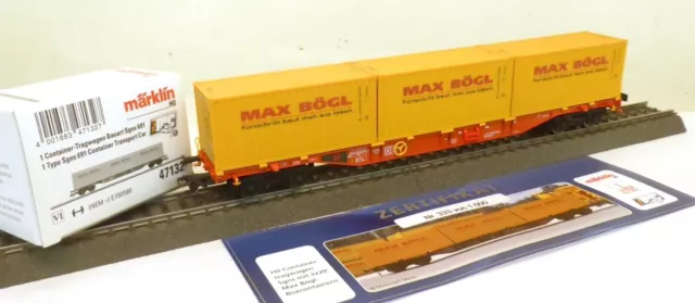 Märklin H0 47132 DB AG-Containertragwagen Sgns "Max Bögl" KK   B55