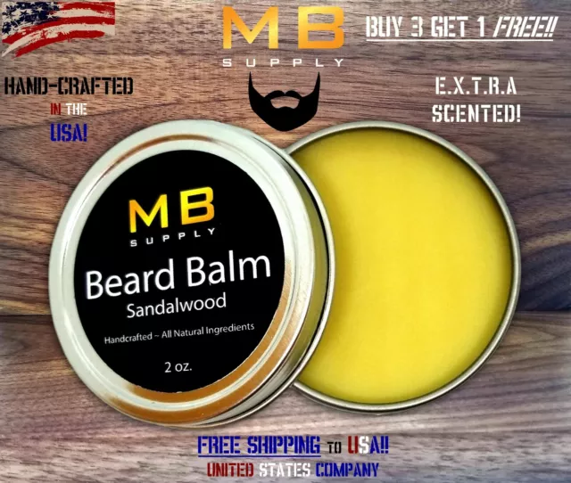 Beard Balm Hand Crafted Beard Conditioner 2 oz-2 Scents to Choose MB Supply USA