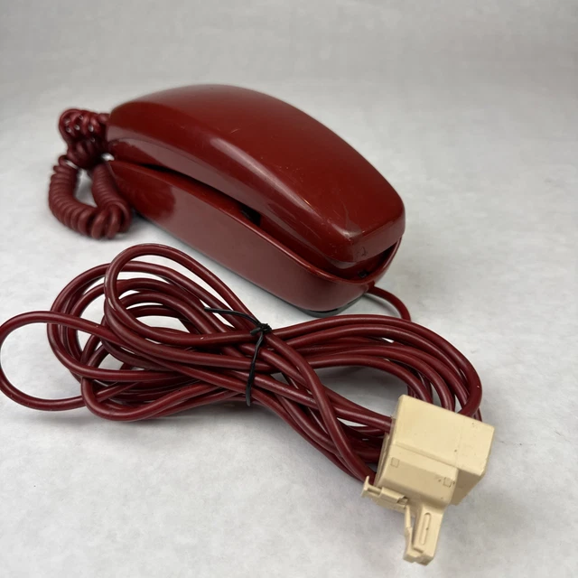 VTG TRIMLINE BELL System By Western Electric Rotary Dial Phone Red 1970 ...