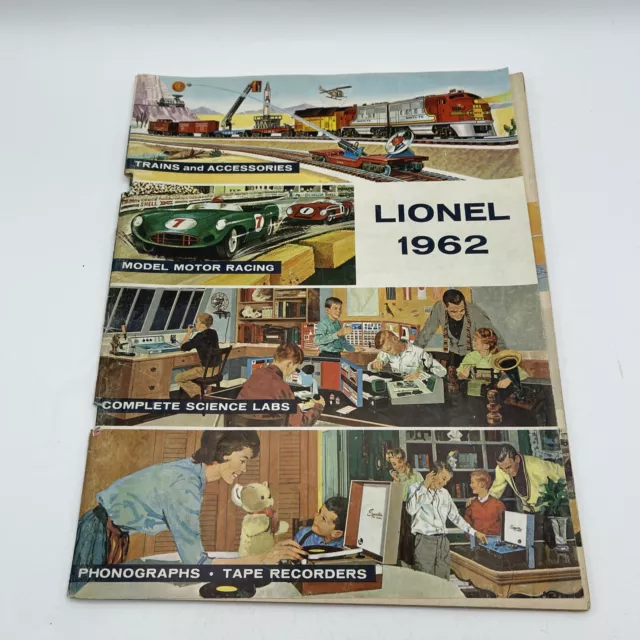 Original LIONEL 1962 catalog, Trains, Model Racing, Science Labs, Phonographs