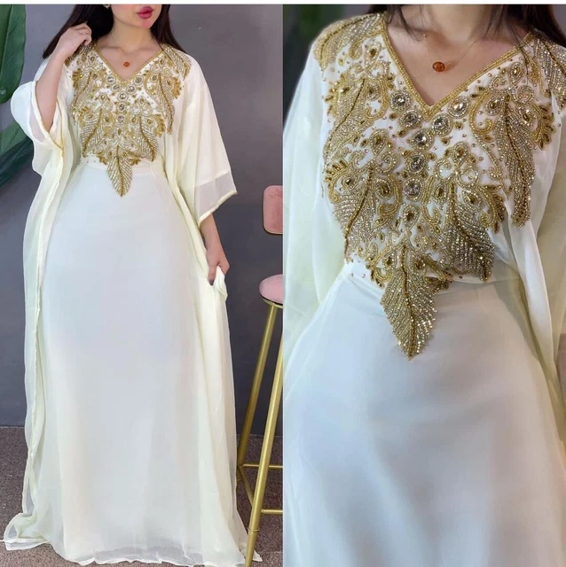 SALE NEW MOROCCAN Dubai Kaftans Farasha Abaya Dress Very Fancy Long