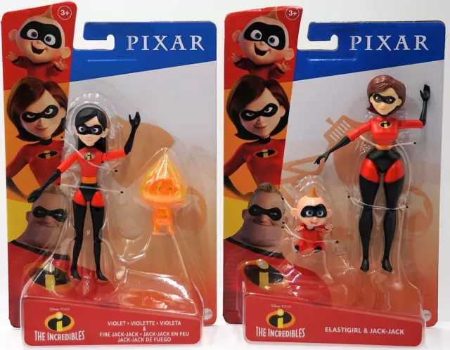 + The Incredibles Pixar Mattel -Disney-Aussuchen : Elastigirl & Jack-Jack,Violet