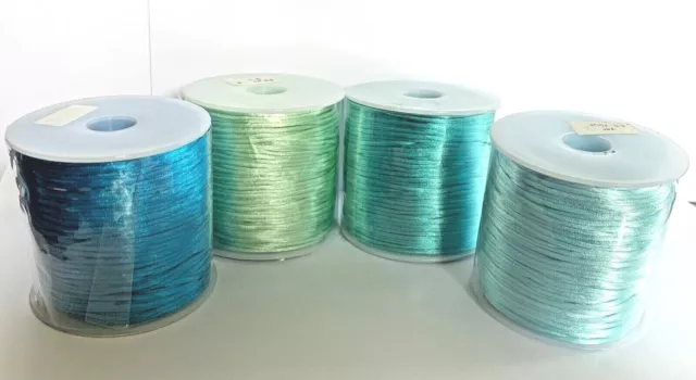 REDUCED! 1mm Silky Rattail Nylon Cord  Macrame/Kumihimo. Various Colours/Lengths