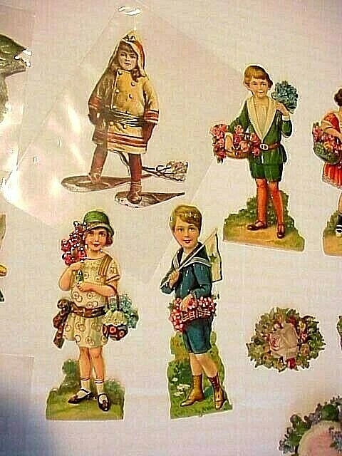 15 Victorian Die Cut Scraps, Embossed Paper Scraps, Ephemera