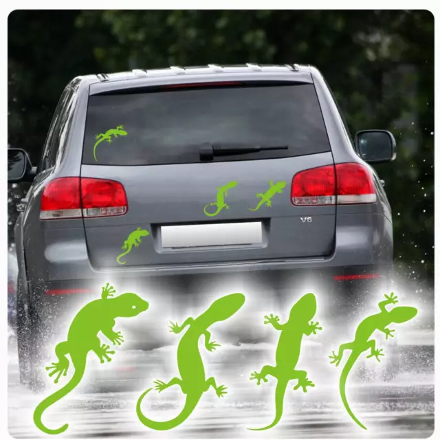 Heckscheibenaufkleber Aufkleber SET Auto Gecko Echse Salamander  Autoaufkleber TATTOO - Der Dekor Aufkleber Shop