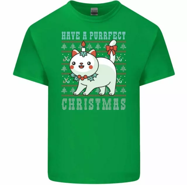 T-shirt natalizia Have a Perfect da uomo divertente gatto gatto regalo gattino animale domestico 5