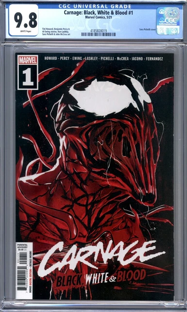 Carnage: Black, White & Blood #1   Sara Pichelli Cover       1st Print  CGC 9.8