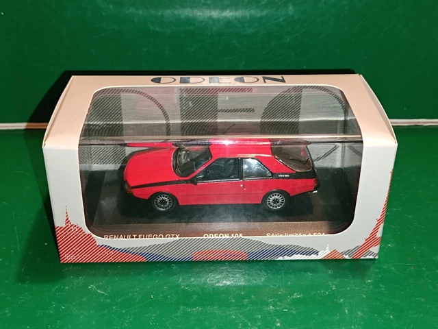 ODEON: RENAULT FUEGO GTX 1985 Rouge - 1/43 - BOITE VITRINE
