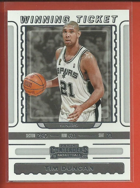 Tim Duncan 2019-20 Panini Contenders Winning Ticket Insert San Antonio Spurs HOF