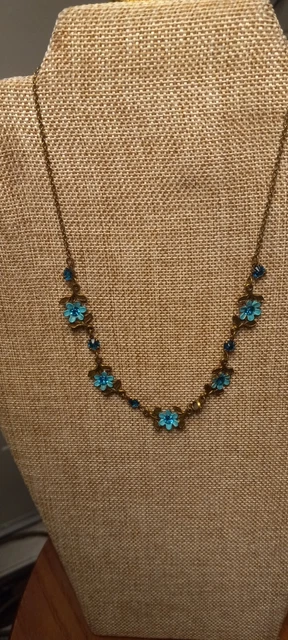 Michal Negrin Necklace Turquoise  Flowers