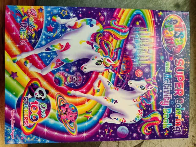 2 Lisa Frank Coloring & Activity Books Dash Dazzle Fun With Friends  Stickers **