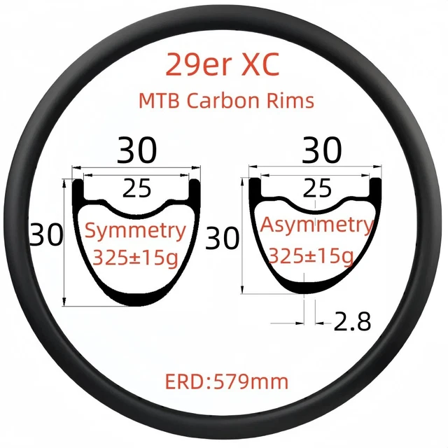 29ER SUPER LIGHT MTB Carbon Rim 30mm Depth 30/33/36/40mm Wide 28Hole ...