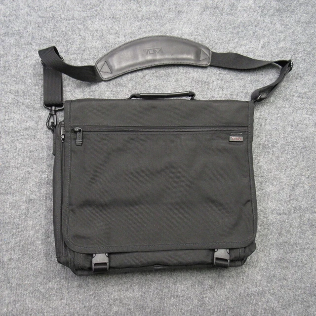 Tumi Messenger Bag Mens Black Laptop Carry Work Organizer Travel Crossbody