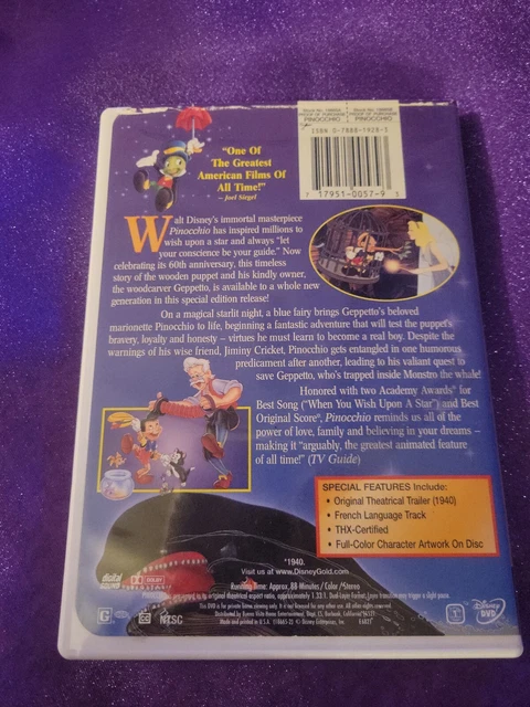 Disney Pinocchio movie.  Gold Collection 2
