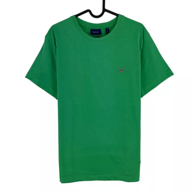 GANT Hommes Vert Original Ras Cou Manches Courtes T Shirt Taille M