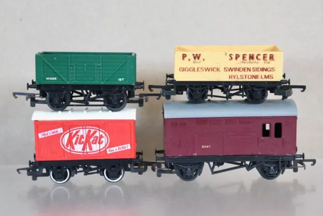 Triang Hornby Lima Râteau De 4 Br Kit Kat Cheval Boîte Spencer Ouvert Wagon OE