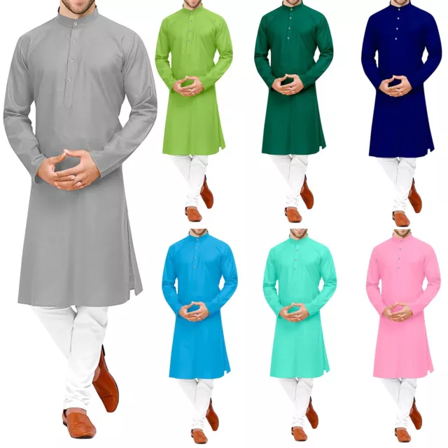 Men's Kurta Pajama Full Sleeve Tunic Wedding Shirt Regular Traditional Partywear