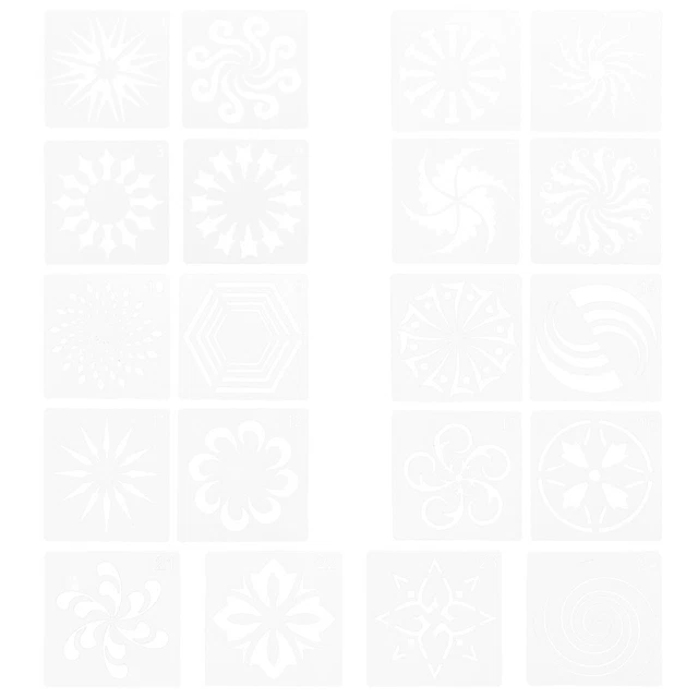 64 Pochoirs Réutilisables – Motifs Fleurs, Animaux, Idéaux DIY, Textile, Déco Murale (7,6 X 7,6 Cm)