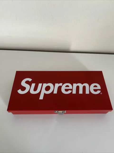 Used Supreme Large Metal Storage Box Red 2017 Release