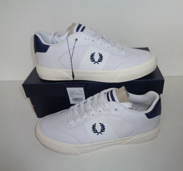 FRED PERRY LADIES Retro Canvas Pumps Trainers Sneakers Navy Polka