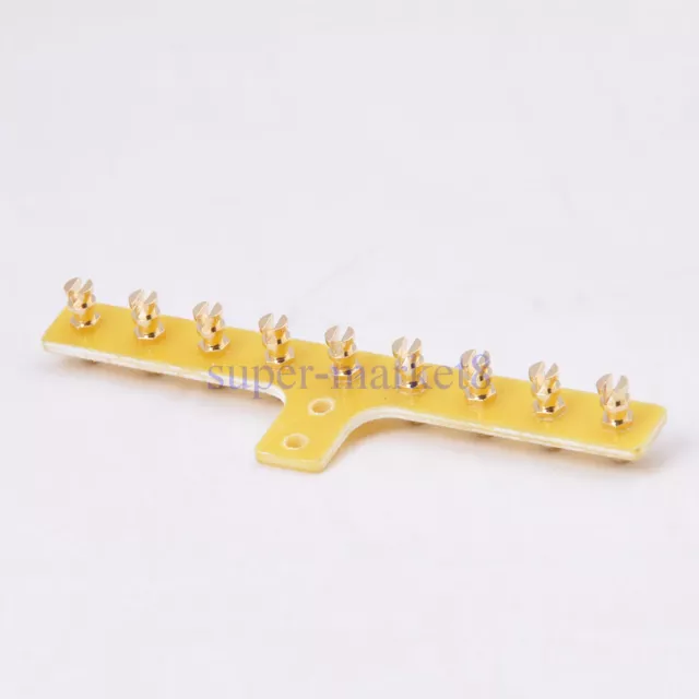 3pcs 9Lug Turret Terminal Tag Strip Board DIY Audio Guitar Tube Amplifier Parts