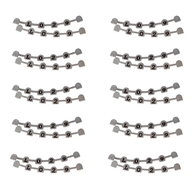 10 Pièces De Fentes De Collage Lingual Orthodontique - Avec Base En Maille, Pour Appareils Dentaires