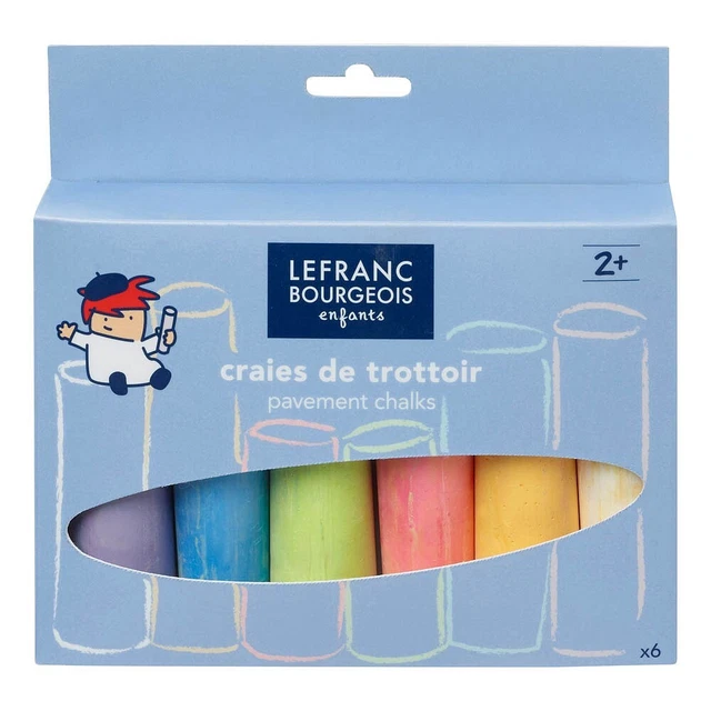 LEFRANC BOURGEOIS Straßenmalkreide farbsortiert 6 St.