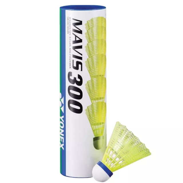 Yonex Mavis 300 Badminton Shuttlecocks  (Tube of 6) Yellow medium speed