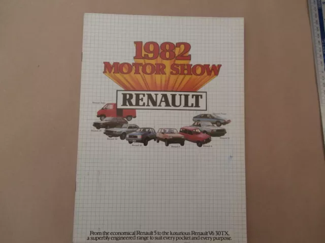 Renault 1981-82  Motorshow Sales Brochure 5 14 18 Fuego 20 30. nr Mint