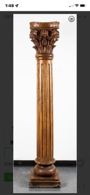 Solid Wood Hand Carved Indonesian Columns (2 For $800)